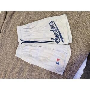 Full Send White Mesh Athletic Shorts with Senders Logo - Size M